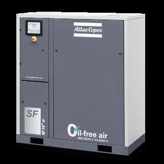 Kompresor wolny od oleju firmy Atlas Copco SF8+ -22+ z konstrukcją modułową