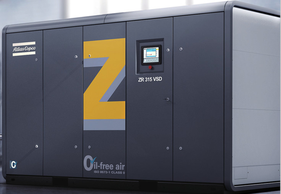 ZT55~750, ZT75~900VSD Wolny od oleju śrubkowy kompresor powietrza Atlas Materiał ze stopu aluminium