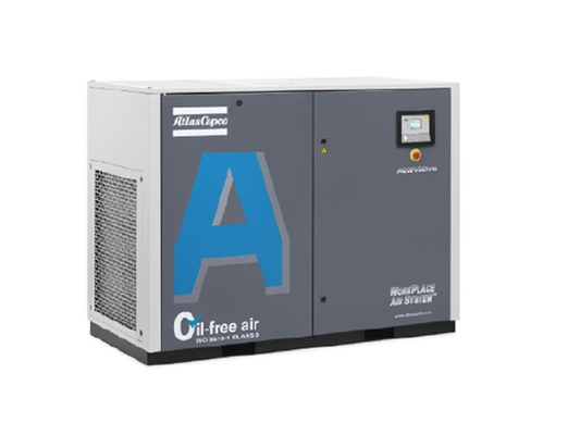 Kompresor powietrza z wtryskaniem wody AQ 18 VSD Atlas Screw 18kw 69dB Poziom hałasu