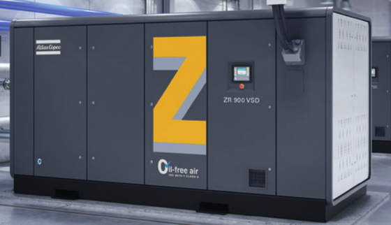 Zero ryzyka zanieczyszczenia ZR300-750&ZR400-900VSD Atlas Copco Oil Free Screw Air Compressor