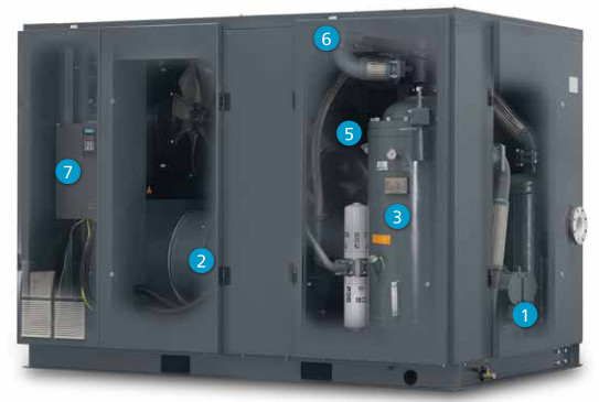 Kompresor powietrza ze śrubą obrotową o mocy 90 kW GL90VSD